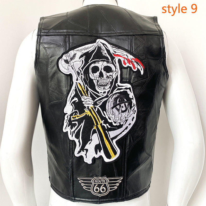 Men’s Genuine Cowhide Slim Riding Leather Vest