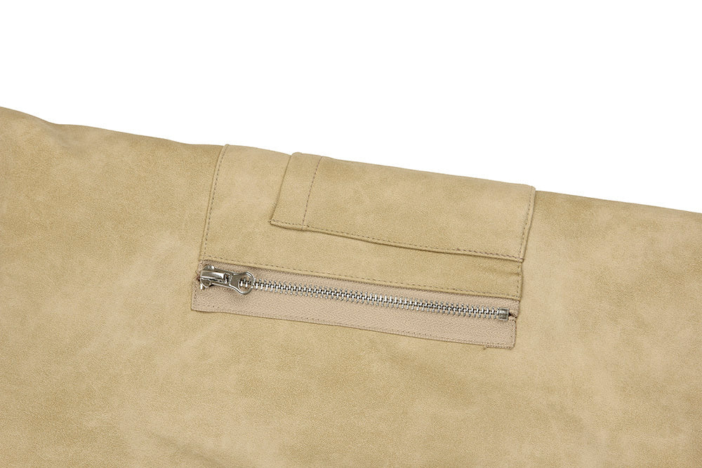 Men’s Embroidered Signature PU Leather Jacket