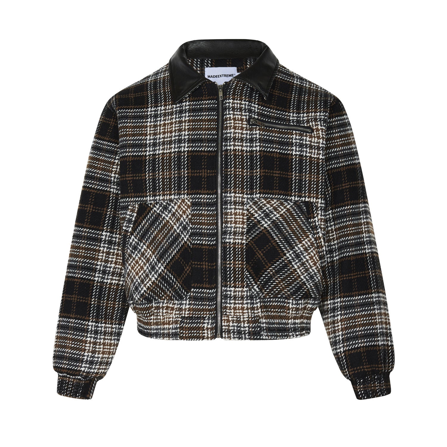 HeritageGrid Unisex Retro Plaid Turn-Down Collar Coat