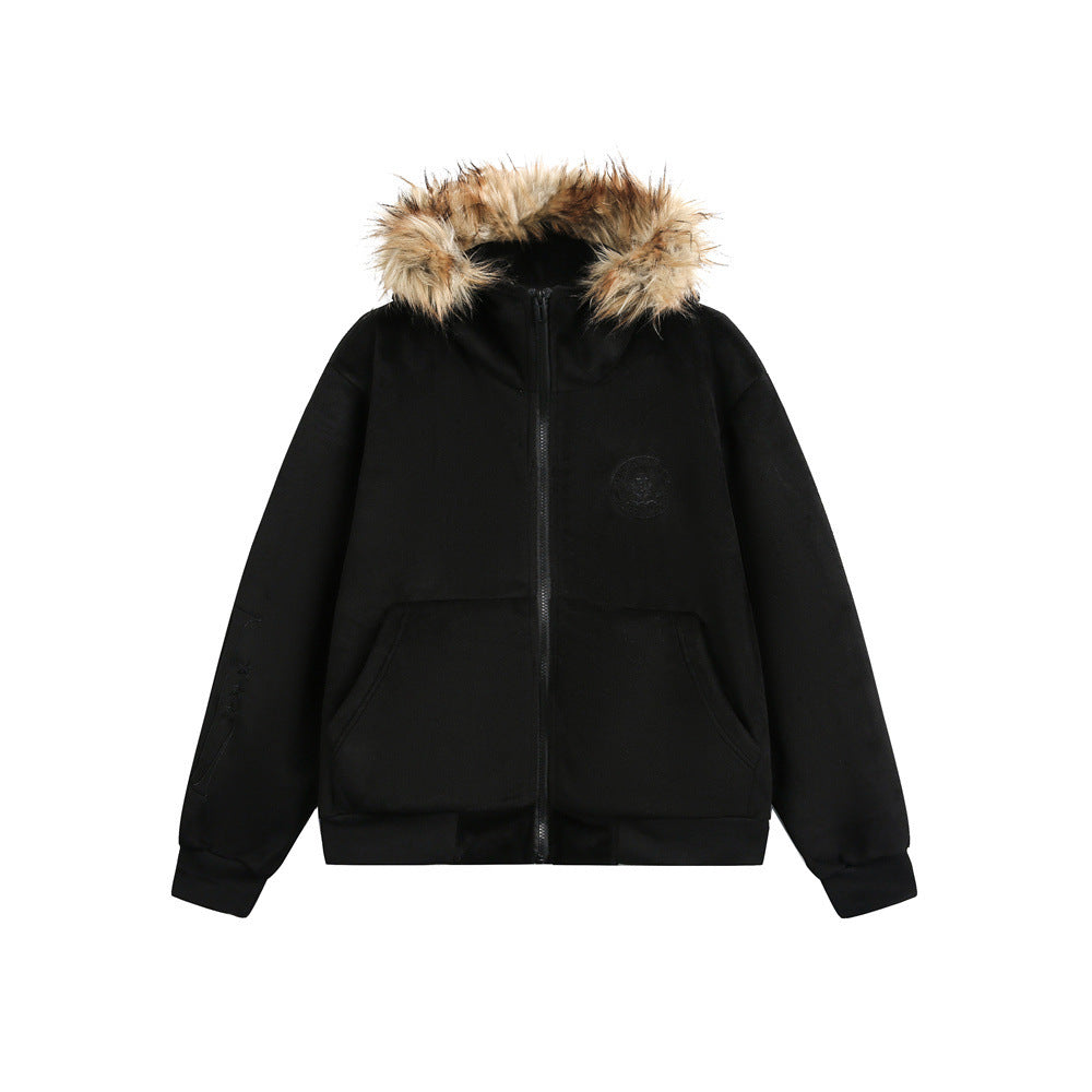 Frontier Luxe Fur-Hood Cardigan