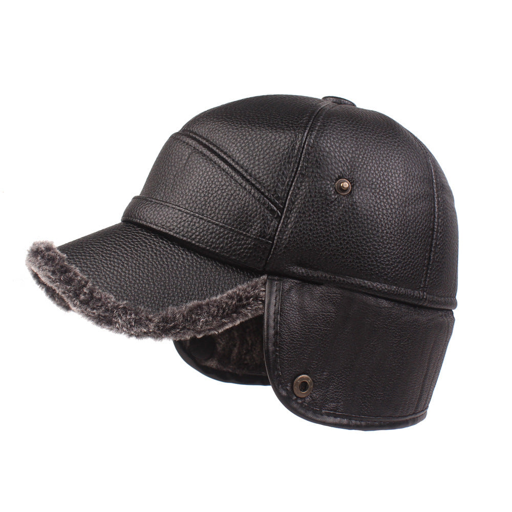 Leather cap men's