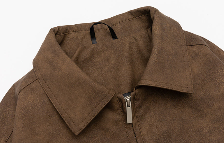 Men’s Retro PU Leather Jacket