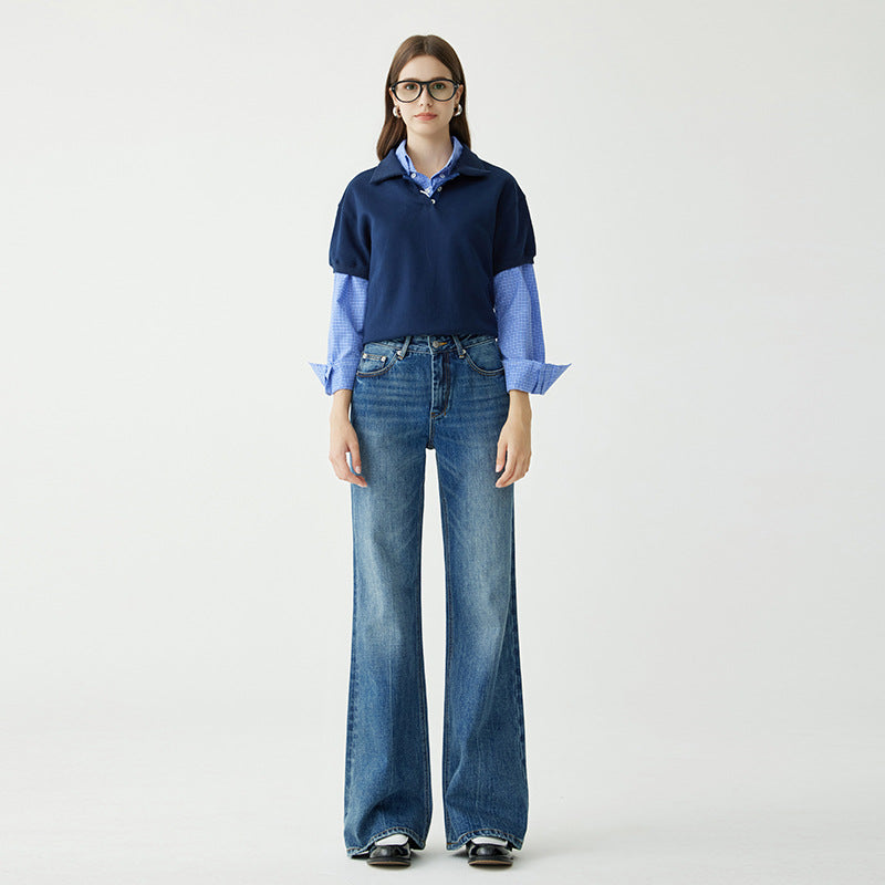 Elysia Luxe High-Waist Straight Jeans