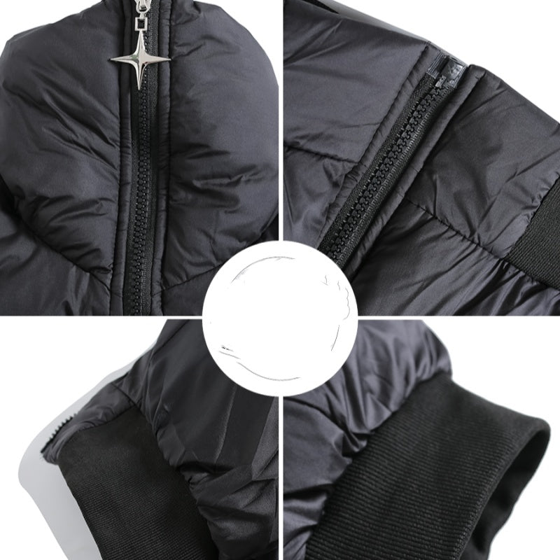 Vintage Cotton-padded Coat Unisex Wear Warm Quilted Jacket