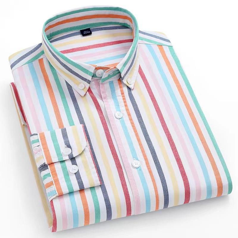 Men's Striped Business Casual Shirt