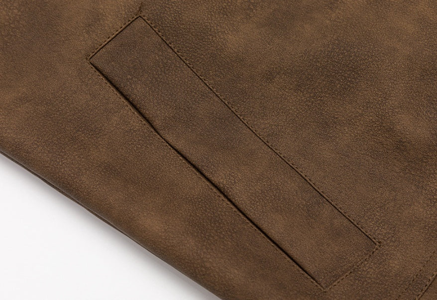 Men’s Retro PU Leather Jacket