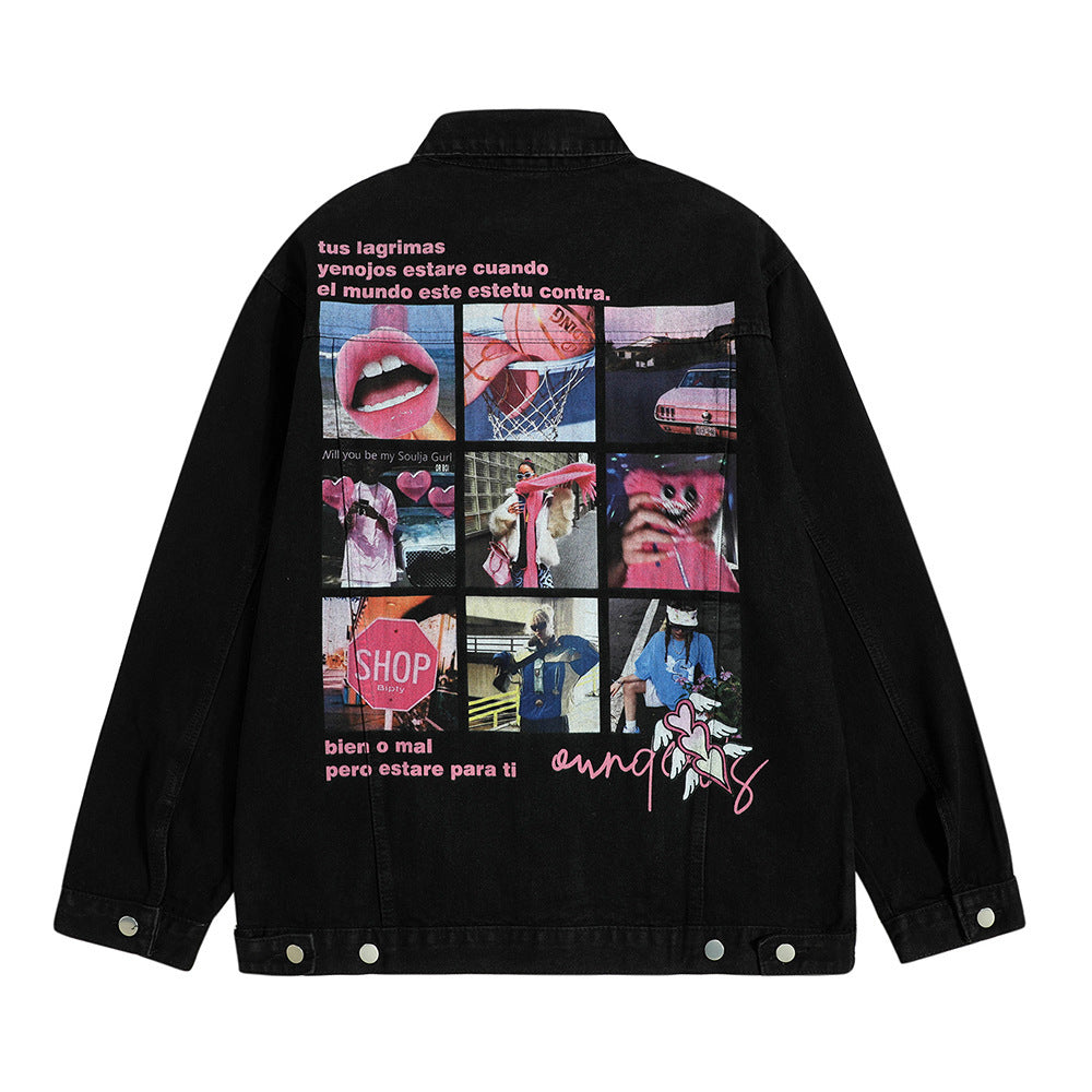 Modern Plaid Graphic Jacket