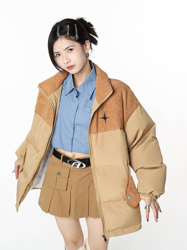 Elara Retro Corduroy Padded Jacket