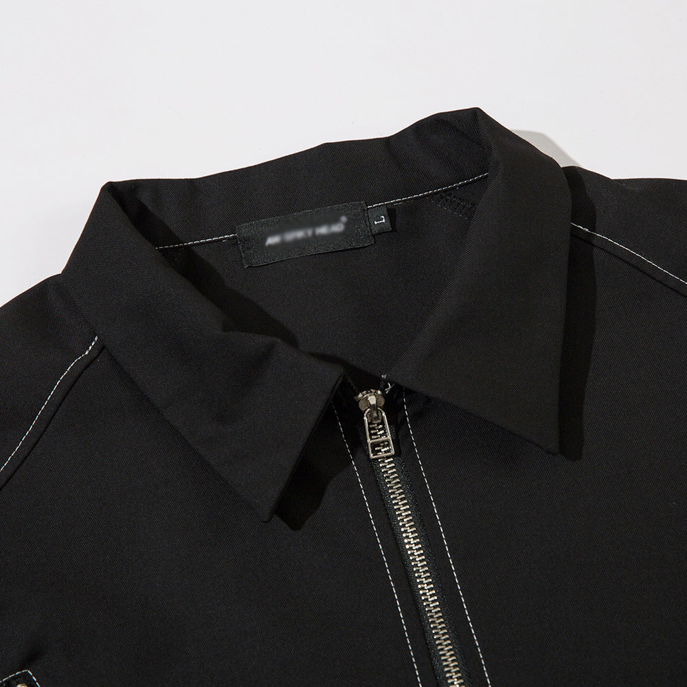 Empire Collar Luxe Shirt Coat