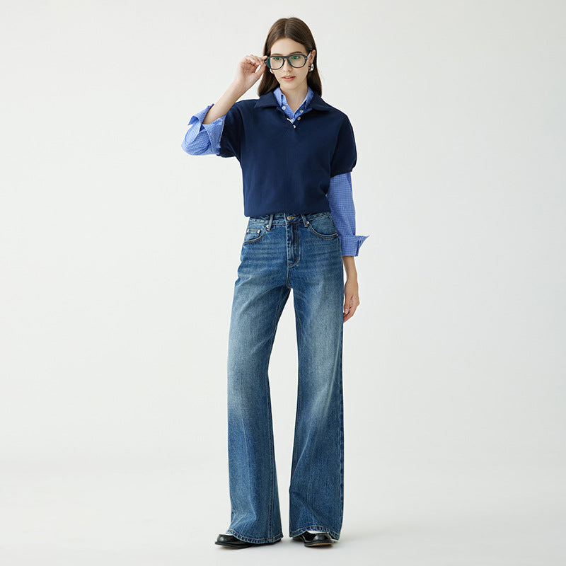 Elysia Luxe High-Waist Straight Jeans
