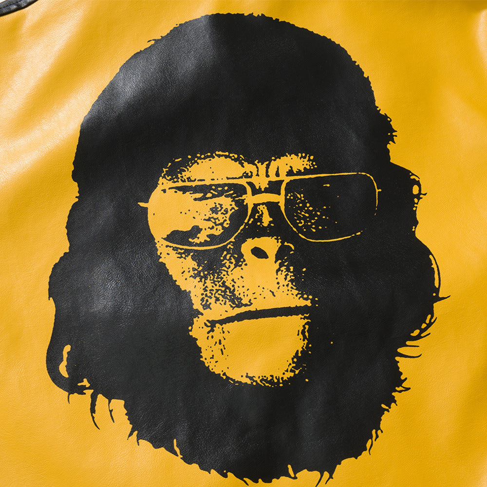Gorilla Head Statement Graphic Coat
