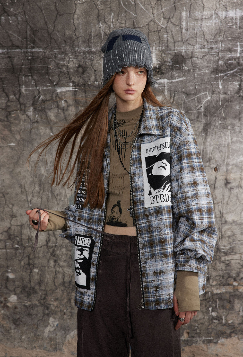 Heritage Distressed Check Jacket