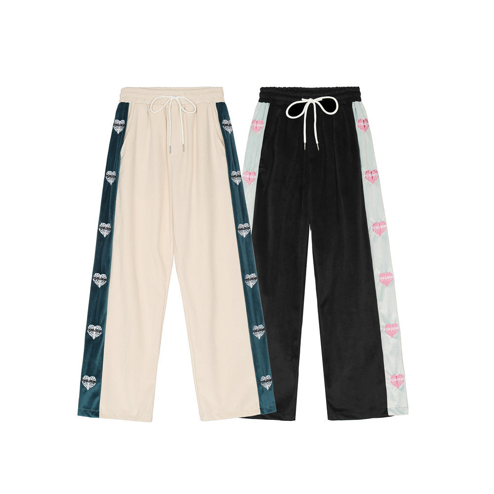 Love Embroidered Casual Suit for Men