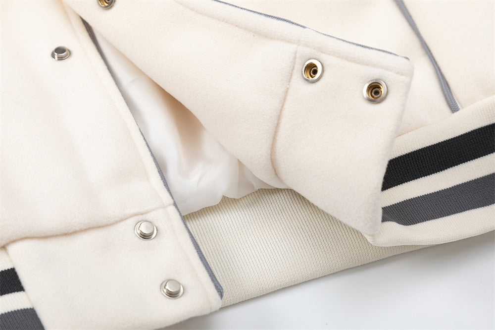 RugbyCraft Embroidered Leather Jacket