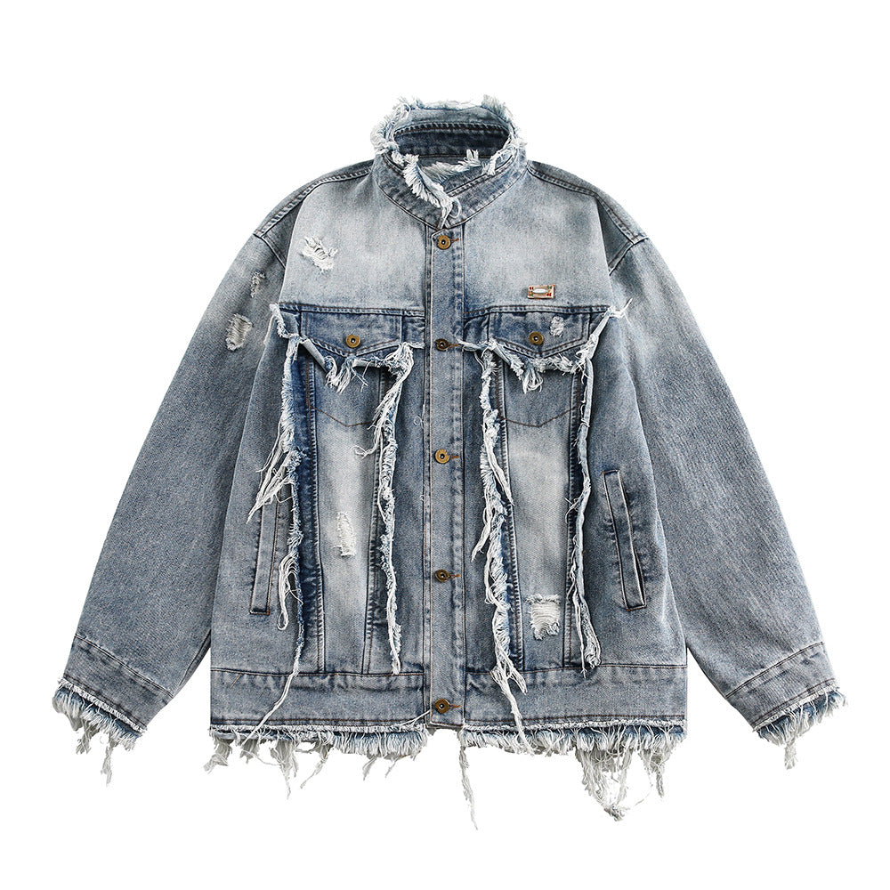 Old Wash Cat Beard Denim Jacket