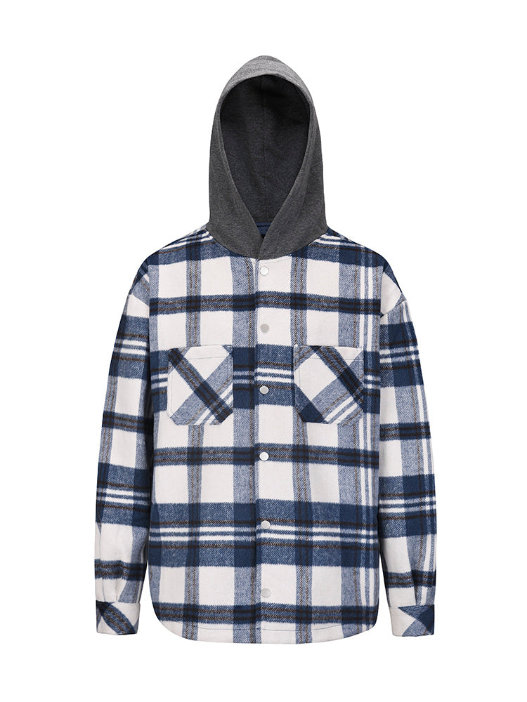 Loose-Fit Hooded Plush Coat