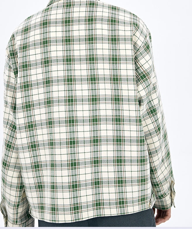Original Design Jacket Green Plaid Fabric