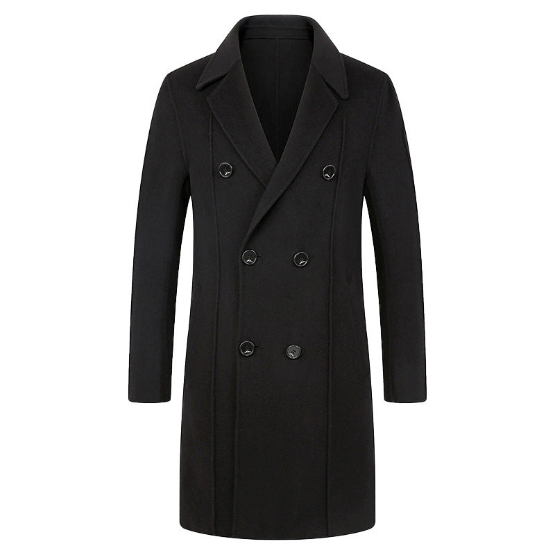 Over-the-knee double-breasted slim-fitting cloth Unisex