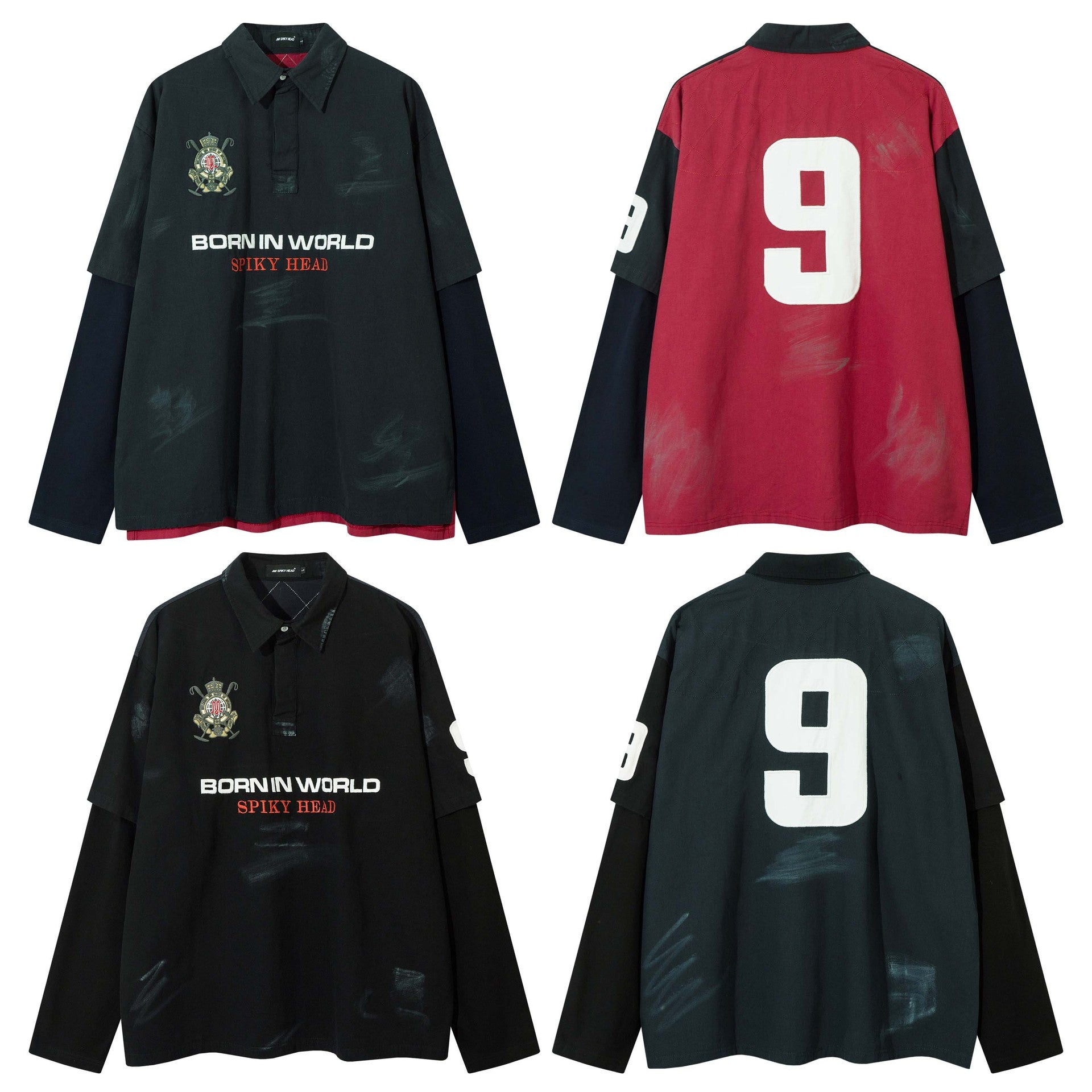 Heritage Color-Block Embroidered Lapel Jacket