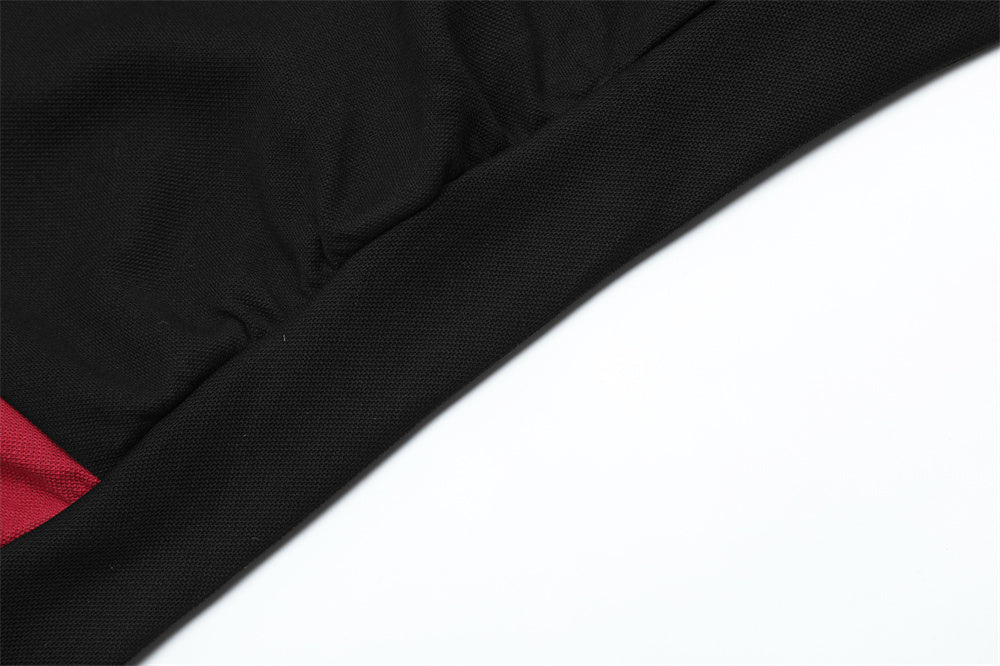 Contrast Patchwork Varsity Letter Jacket