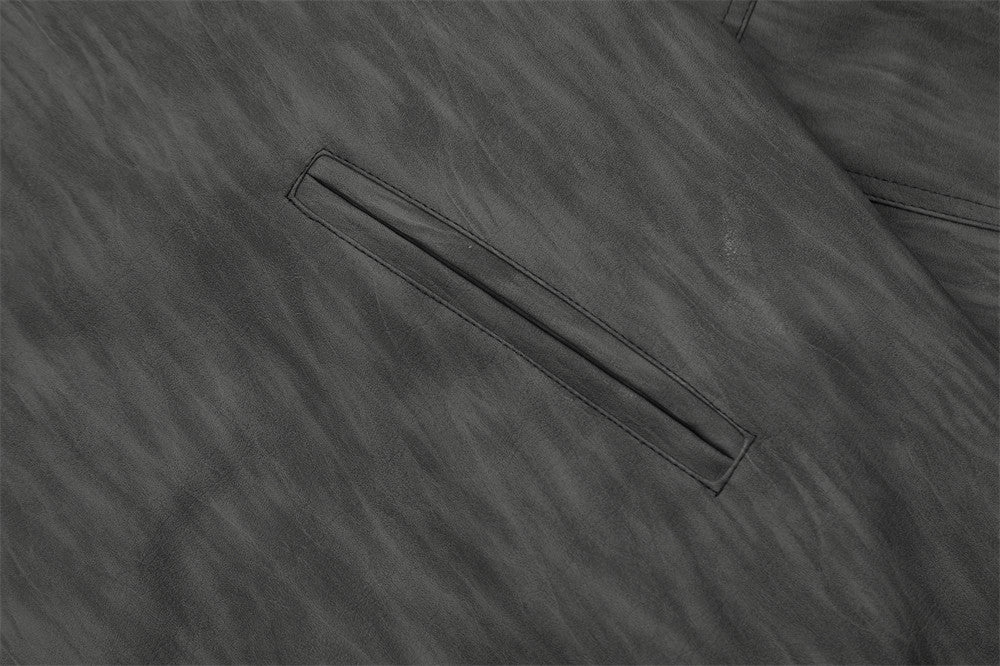 American Letter Signature PU Leather Jacket