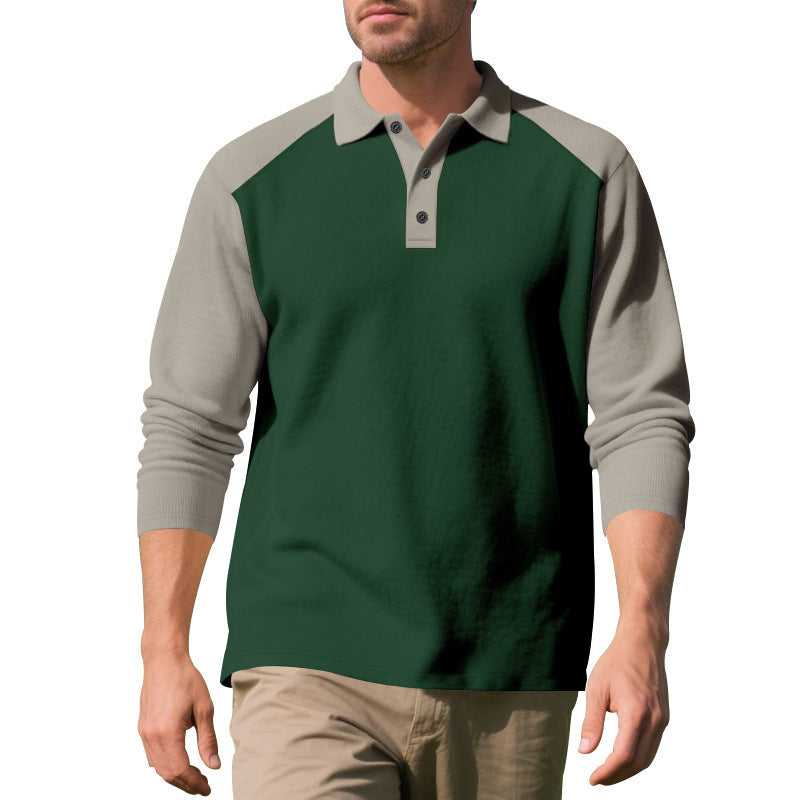 Lapel Long Sleeve Golf Shirt