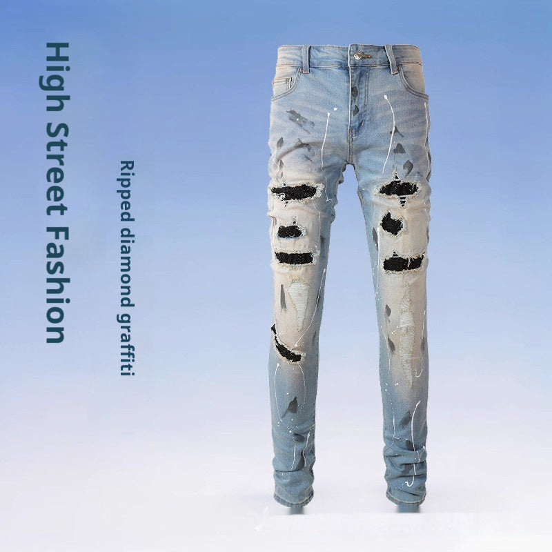 Rhinestone Street Jeans
