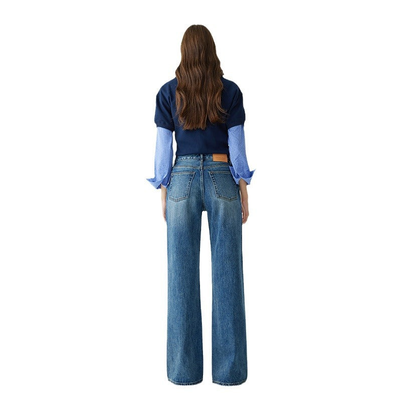 Elysia Luxe High-Waist Straight Jeans