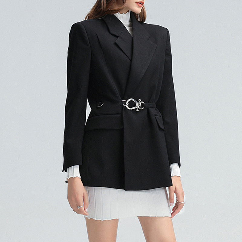Novelle Studio Tailored Suit-Collar Fashion Coat