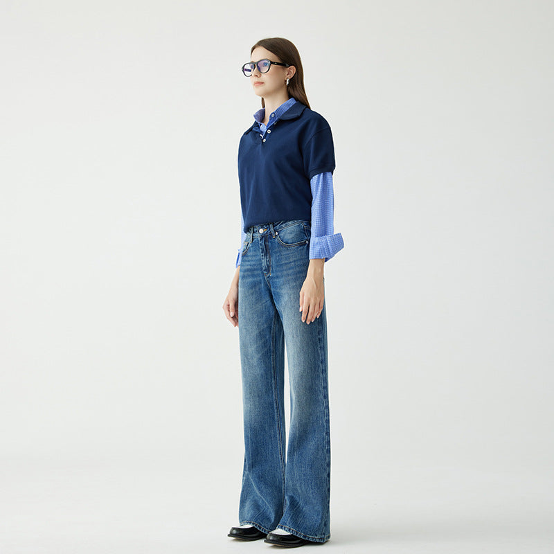 Elysia Luxe High-Waist Straight Jeans