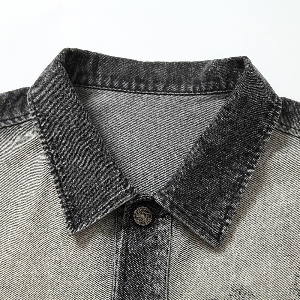 Demon Punk Gradient Denim Jacket