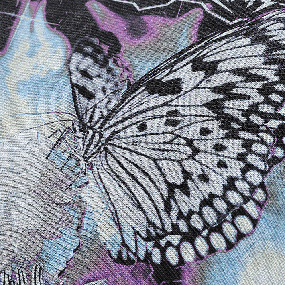Noctura Vintage Washed Butterfly Long-Sleeve Tee