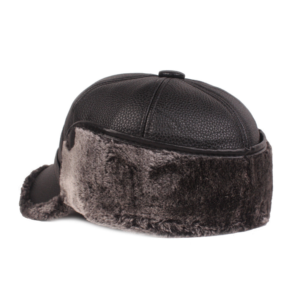 Leather cap men's