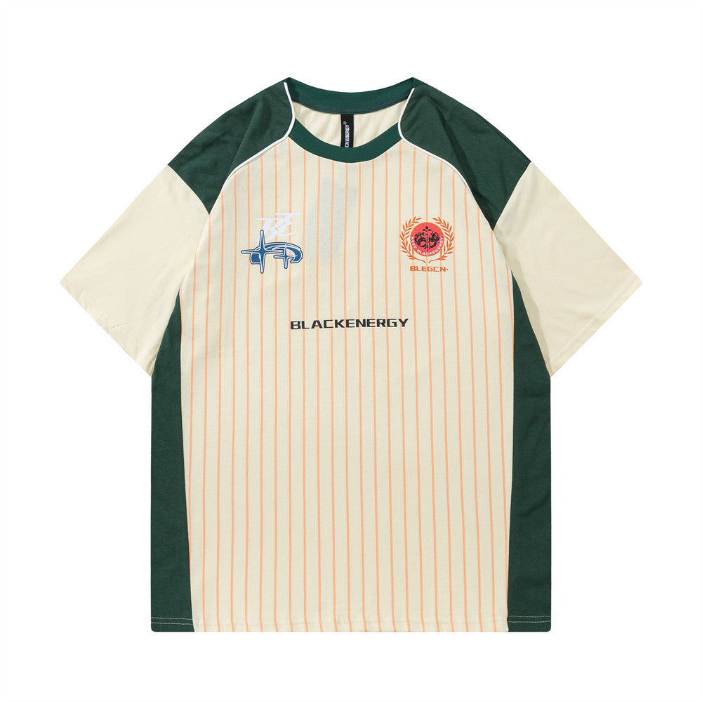 Patchwork Striped Short Sleeve Tee