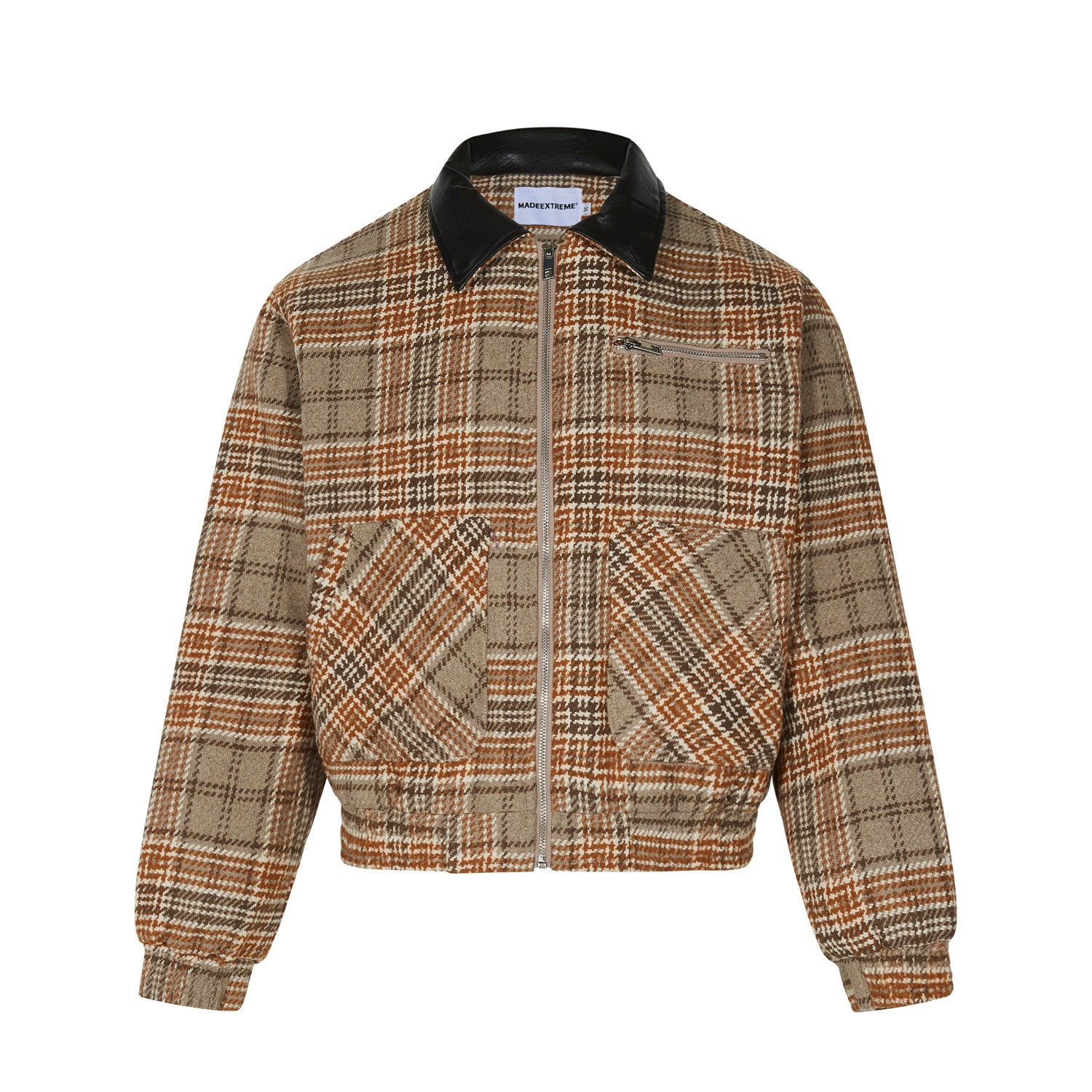 HeritageGrid Unisex Retro Plaid Turn-Down Collar Coat