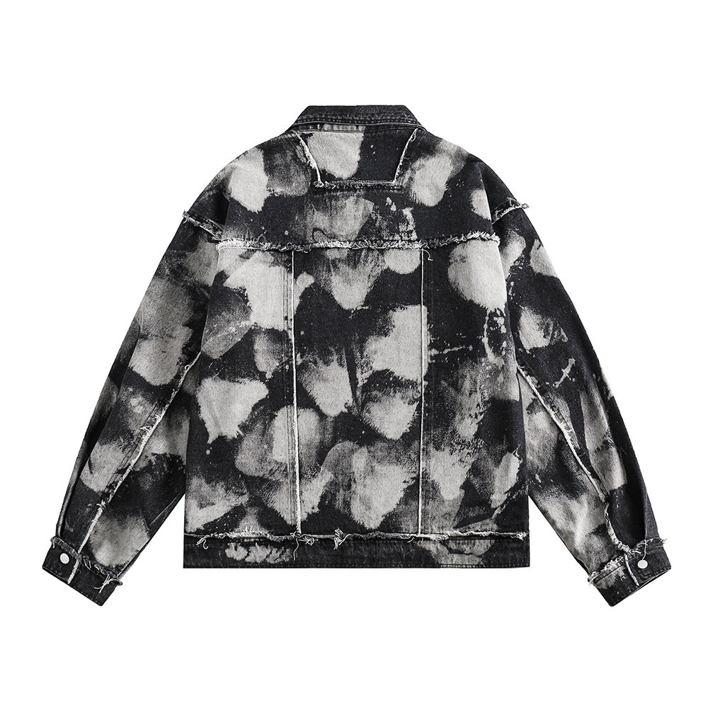 Tie-Dye Splash Ink Artistic Denim Jacket