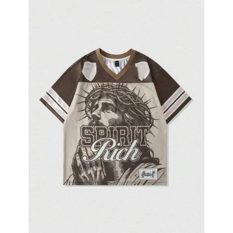 Retro Letter Graphic T-Shirt