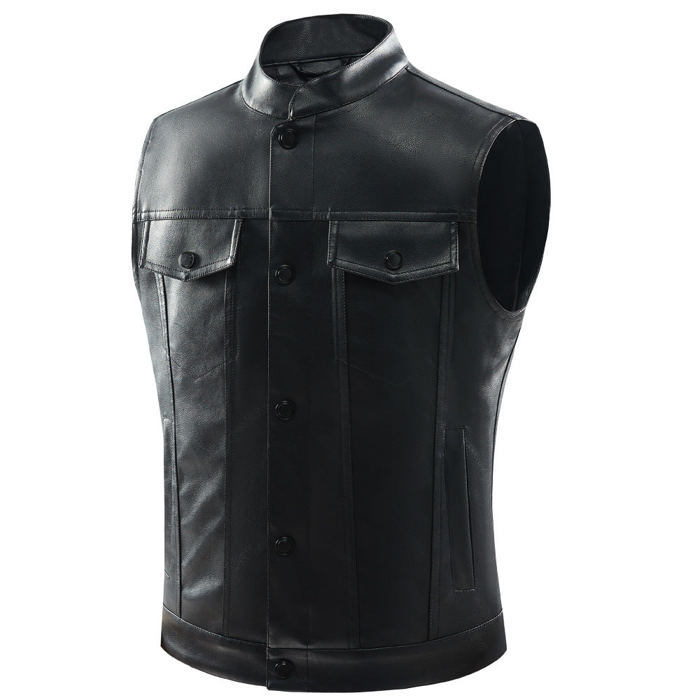 Men’s Multi-Pocket Tactical Stand-Collar Vest