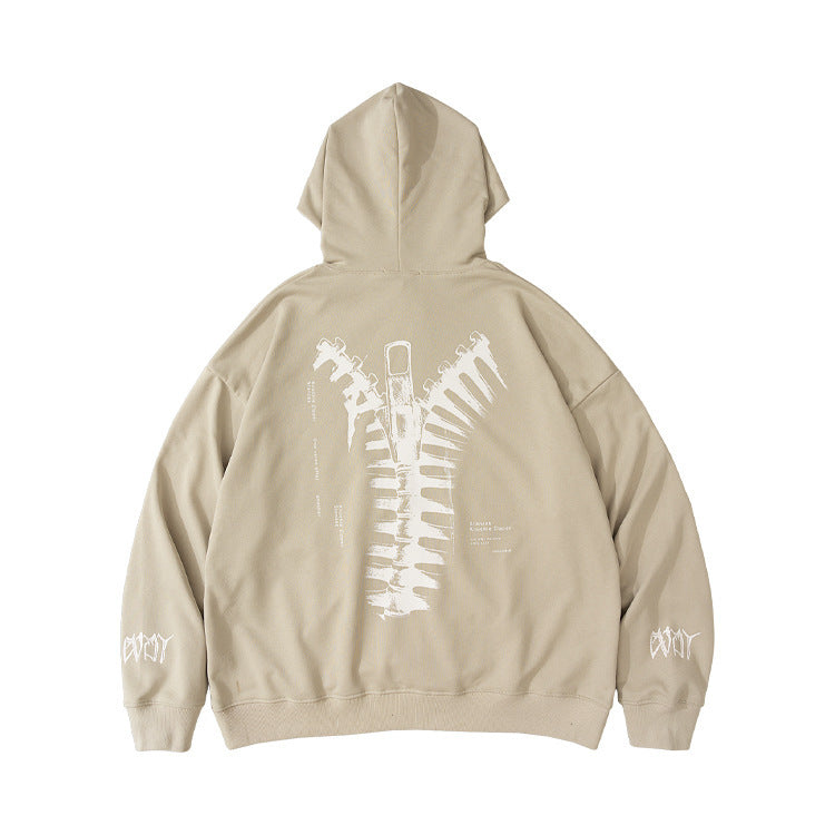 UrbanVibe Bone-Zip Oversized Casual Sweater