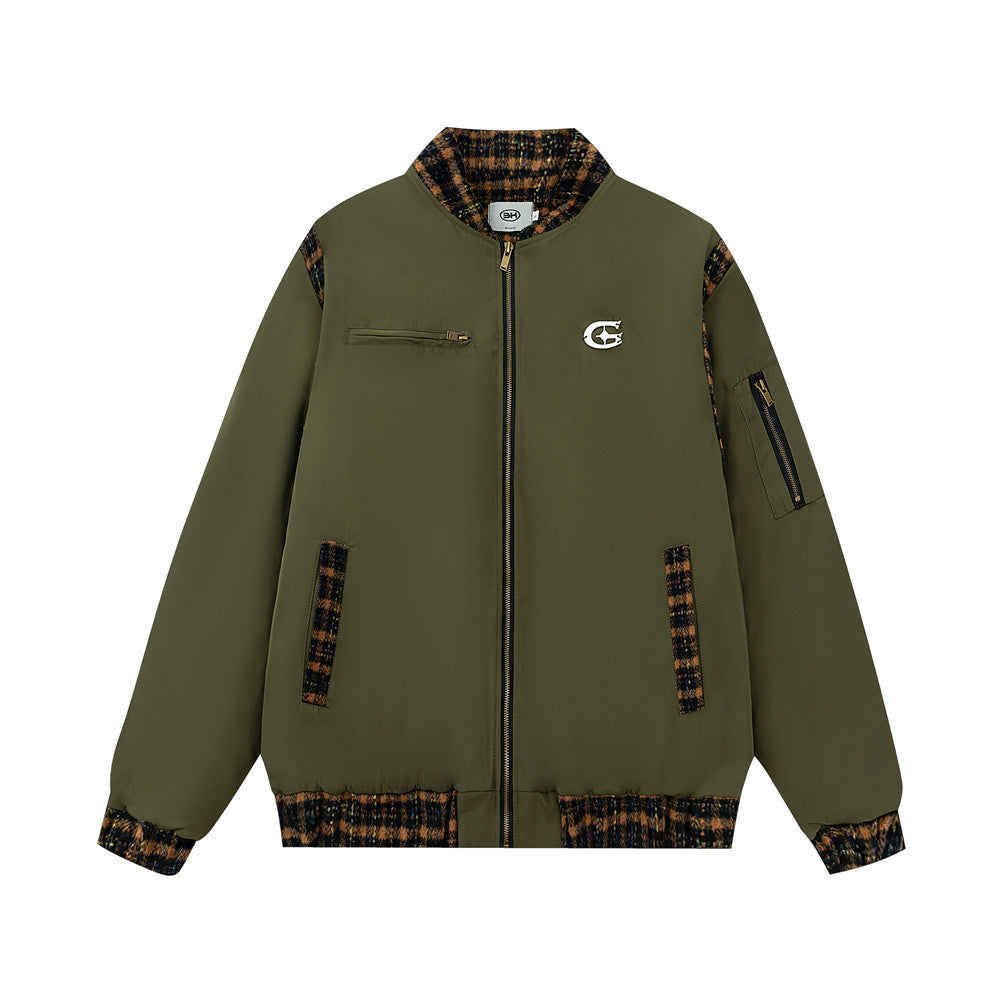 Men’s Stitching Flight Jacket