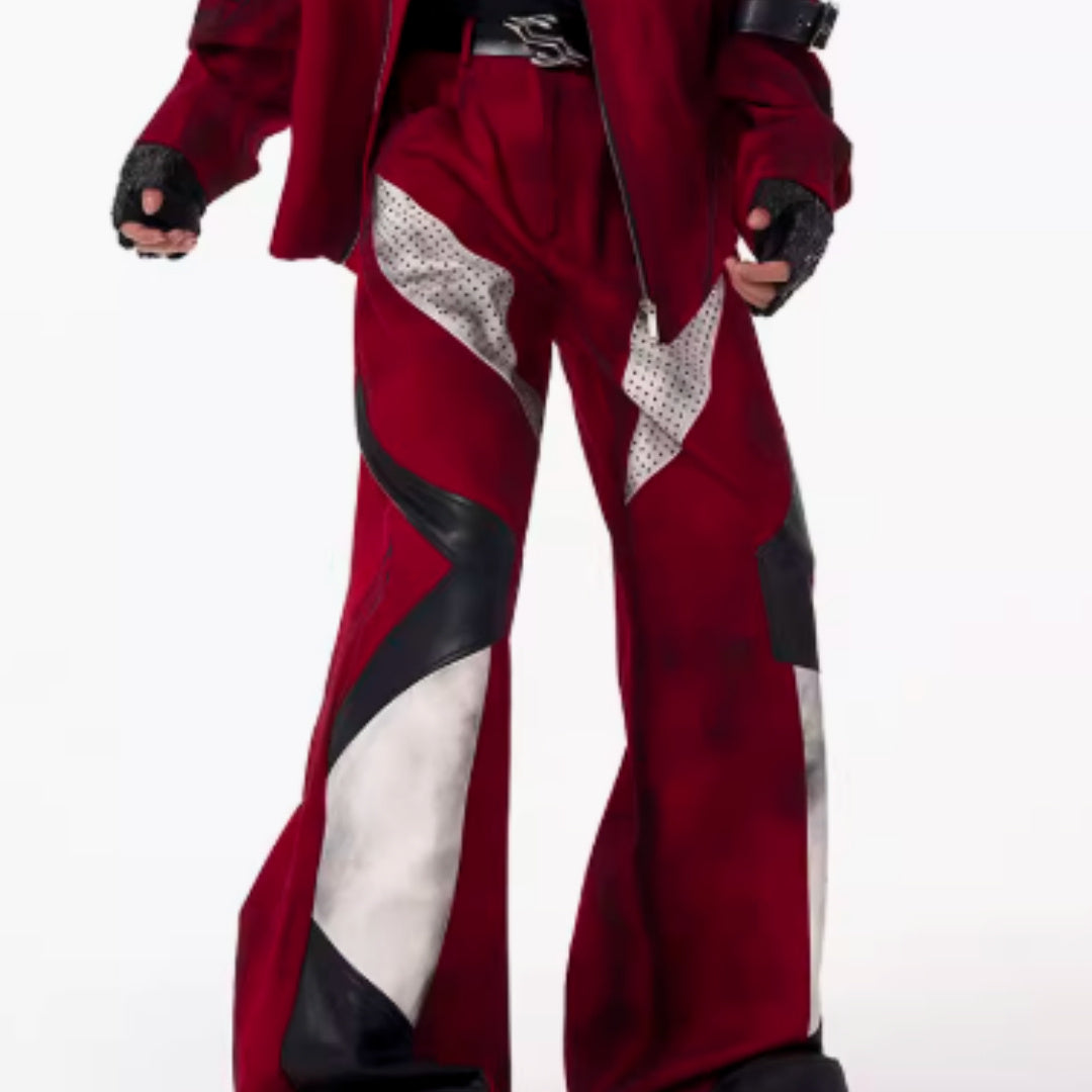 Modern Patchwork Denim Pants