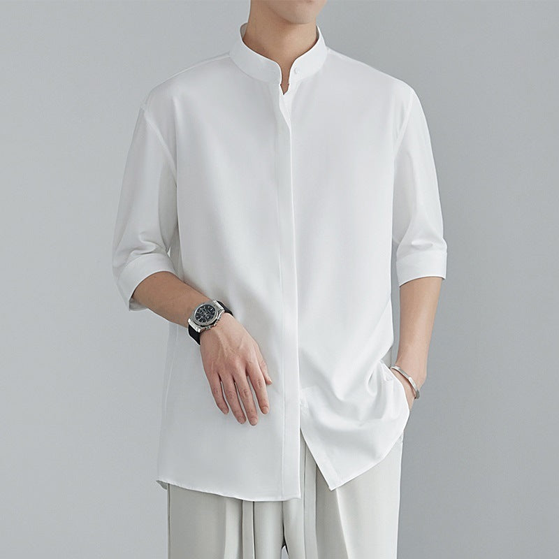 Summer Stand Collar Shirt