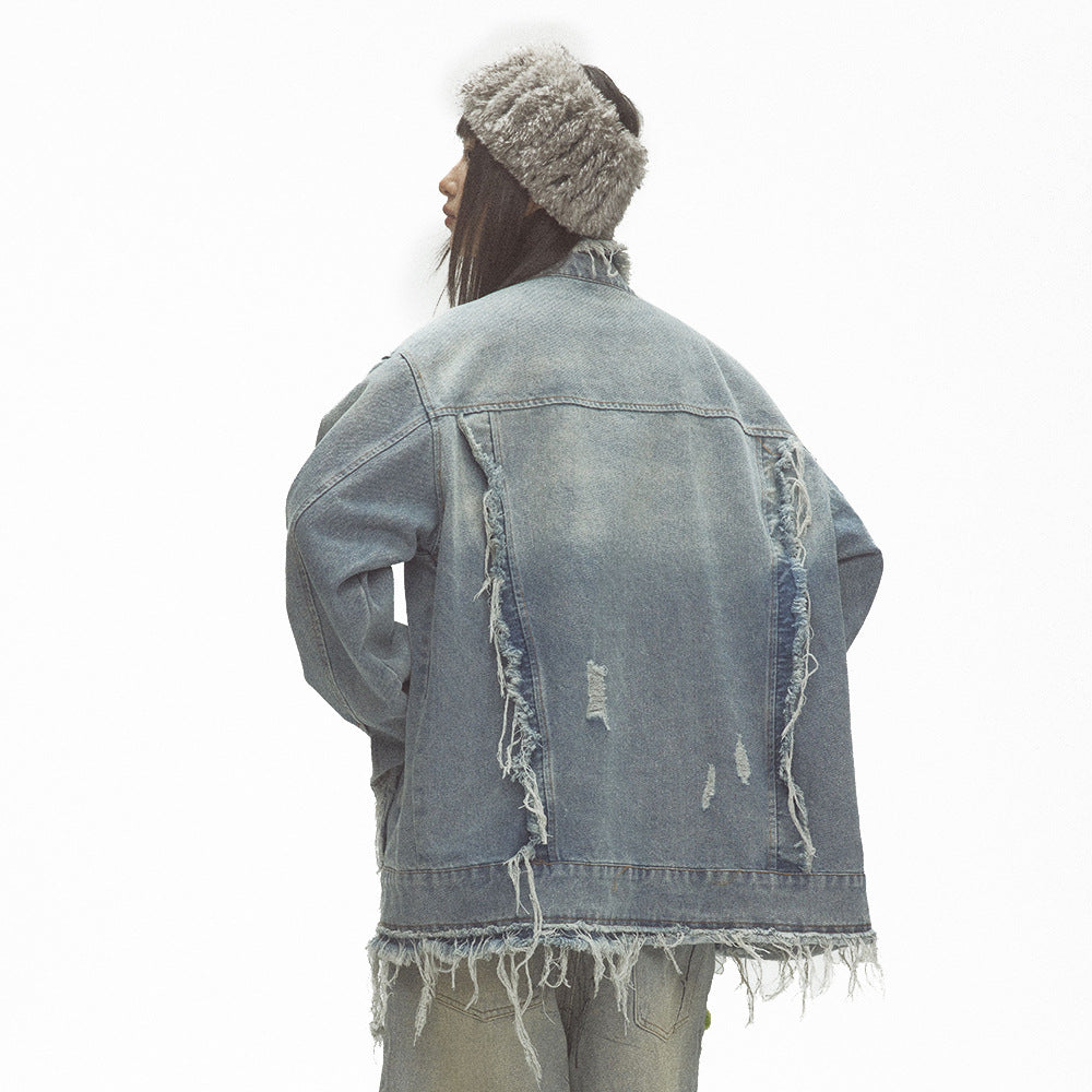 Old Wash Cat Beard Denim Jacket