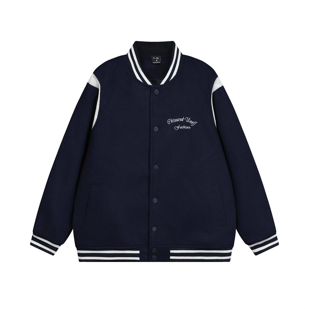 The VarsityEdge Embroidered Baseball Jacket American High Street Edition