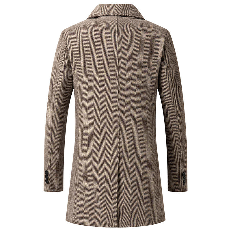 Men’s Check Wool Coat