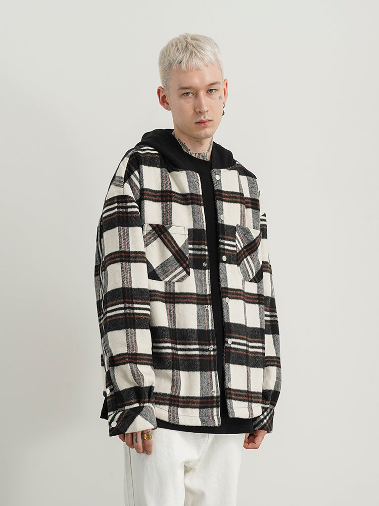 Loose-Fit Hooded Plush Coat