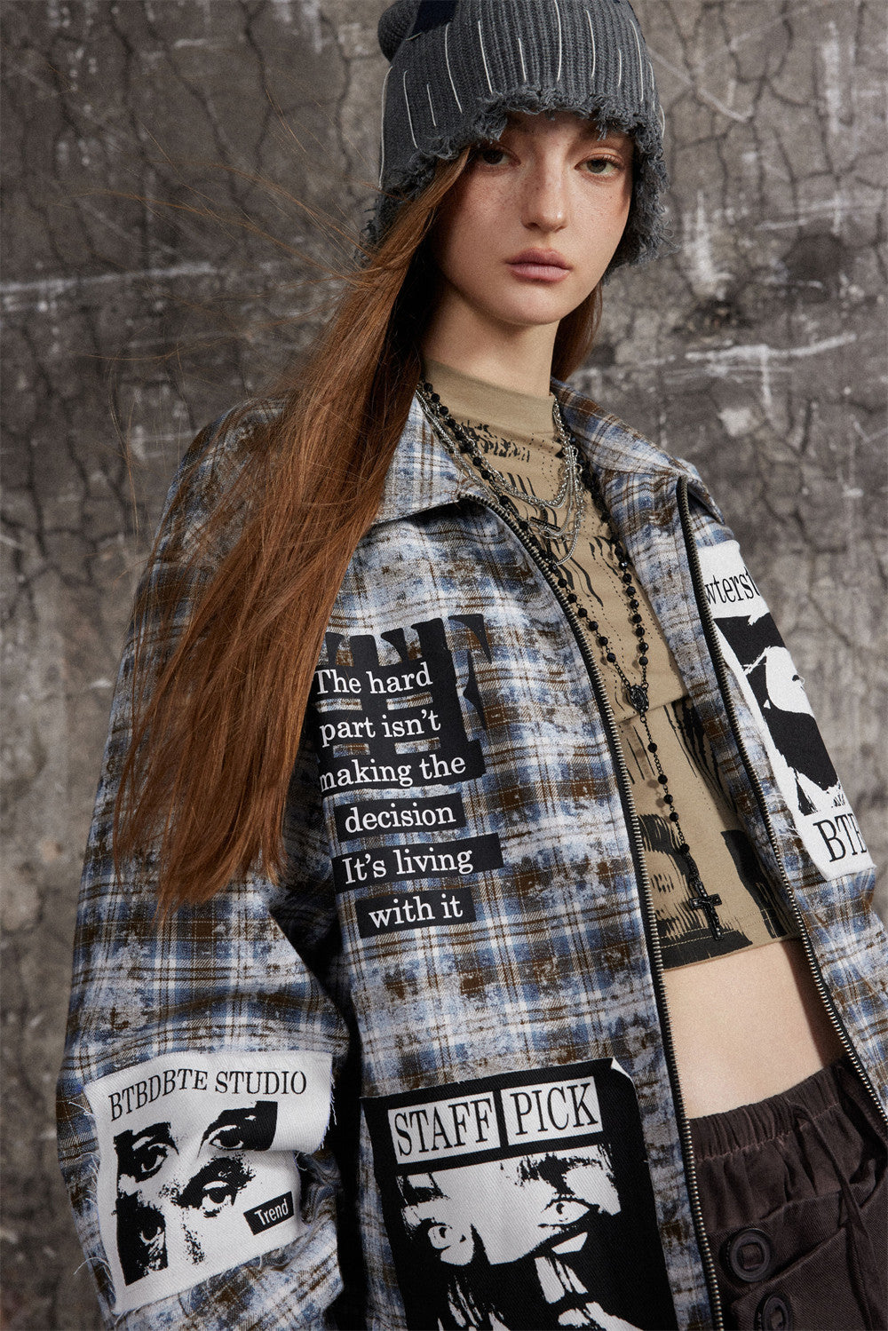 Heritage Distressed Check Jacket