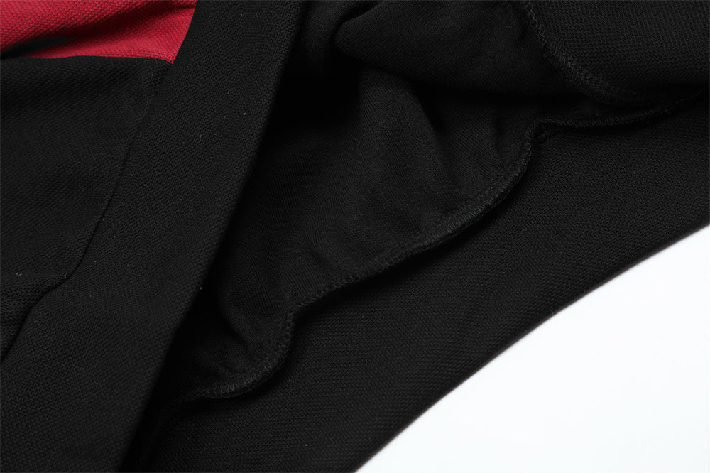 Contrast Patchwork Varsity Letter Jacket