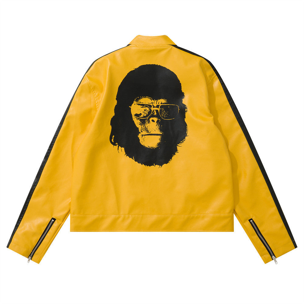 Gorilla Head Statement Graphic Coat