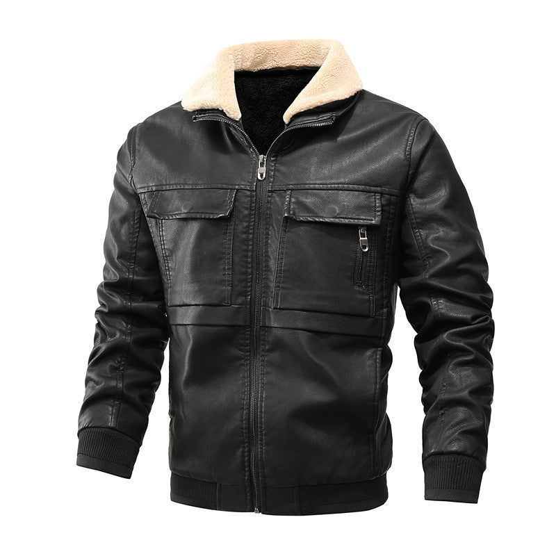 Men’s Zipper Stand Collar Coat